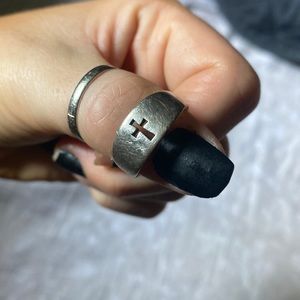 James Avery ring cross cut out size 6